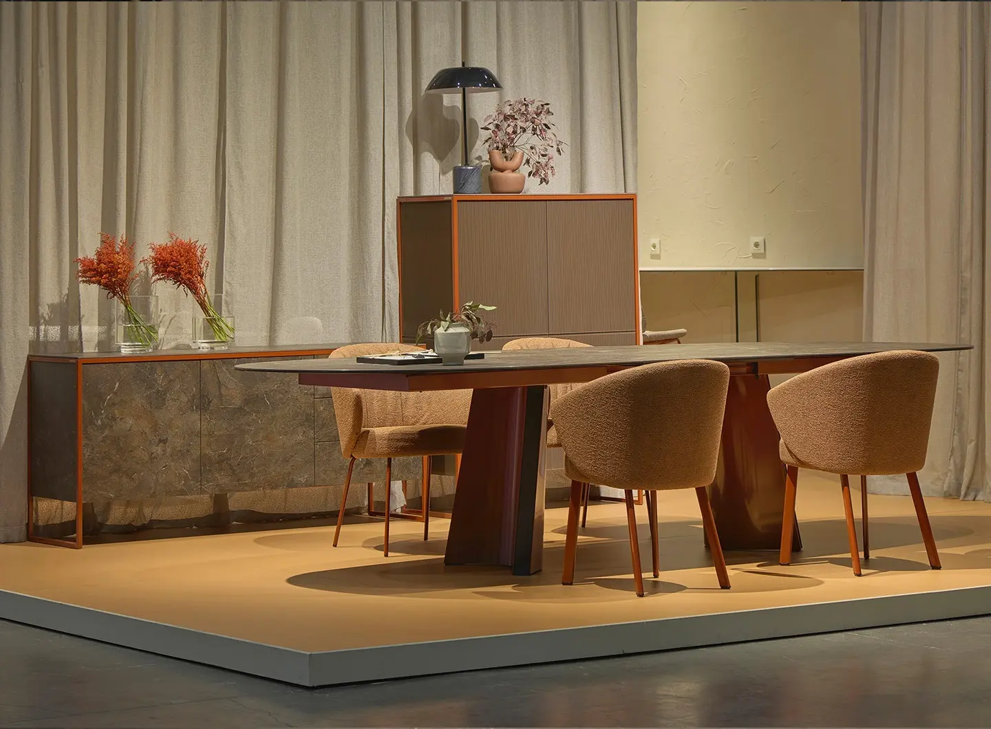 Alba table by mobliberica with ceramic top