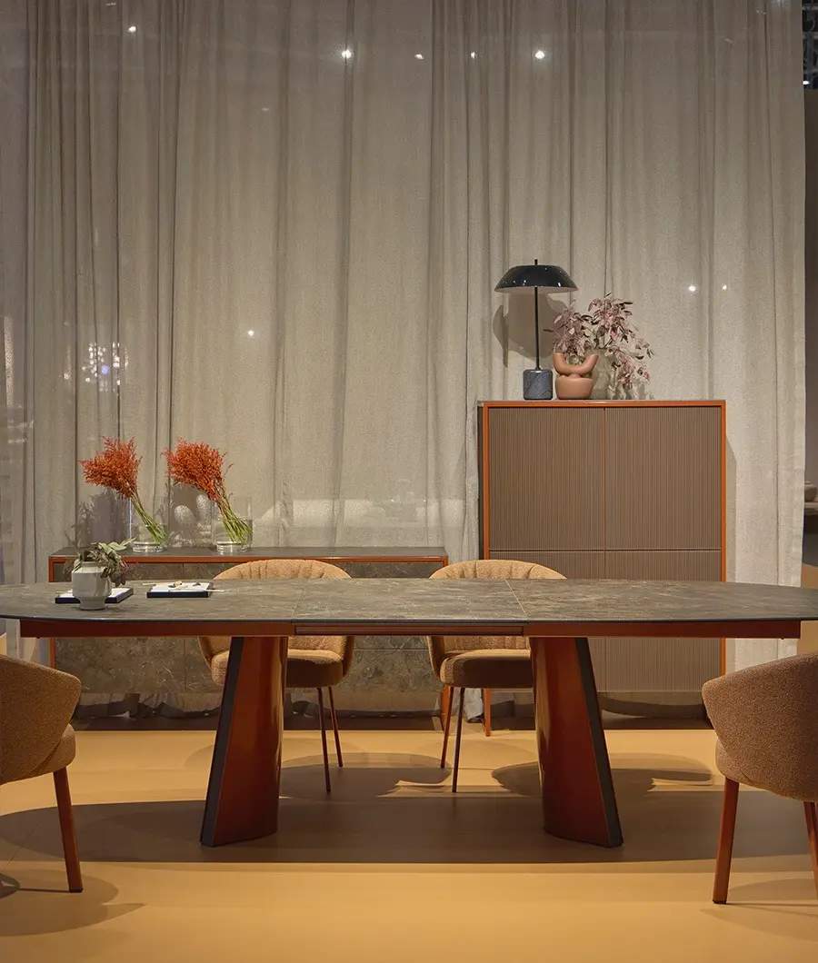 Alba table by mobliberica with ceramic top