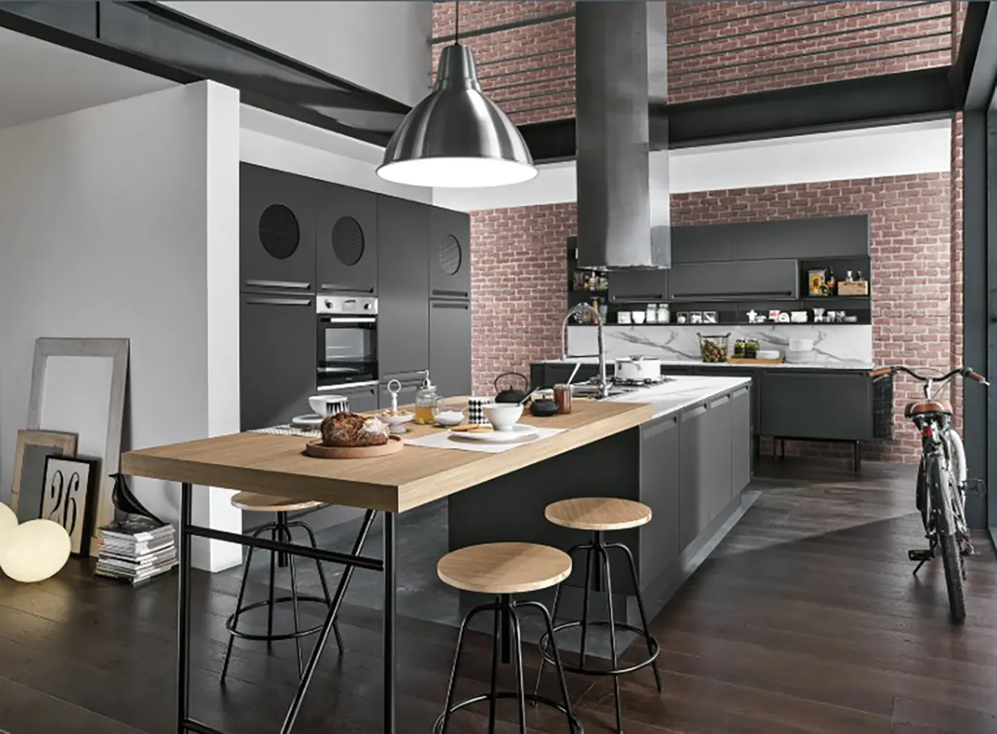 Cucina Isla di Colombini nella composizione 01