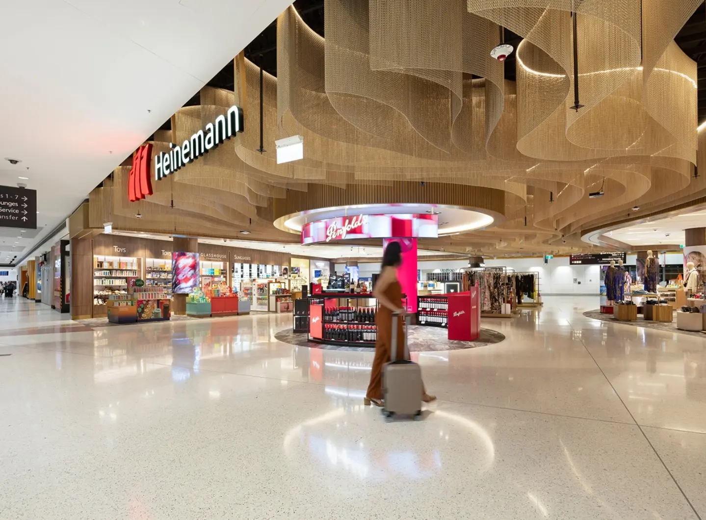 Elemento decorativo del soffitto all'aeroporto di Sydney