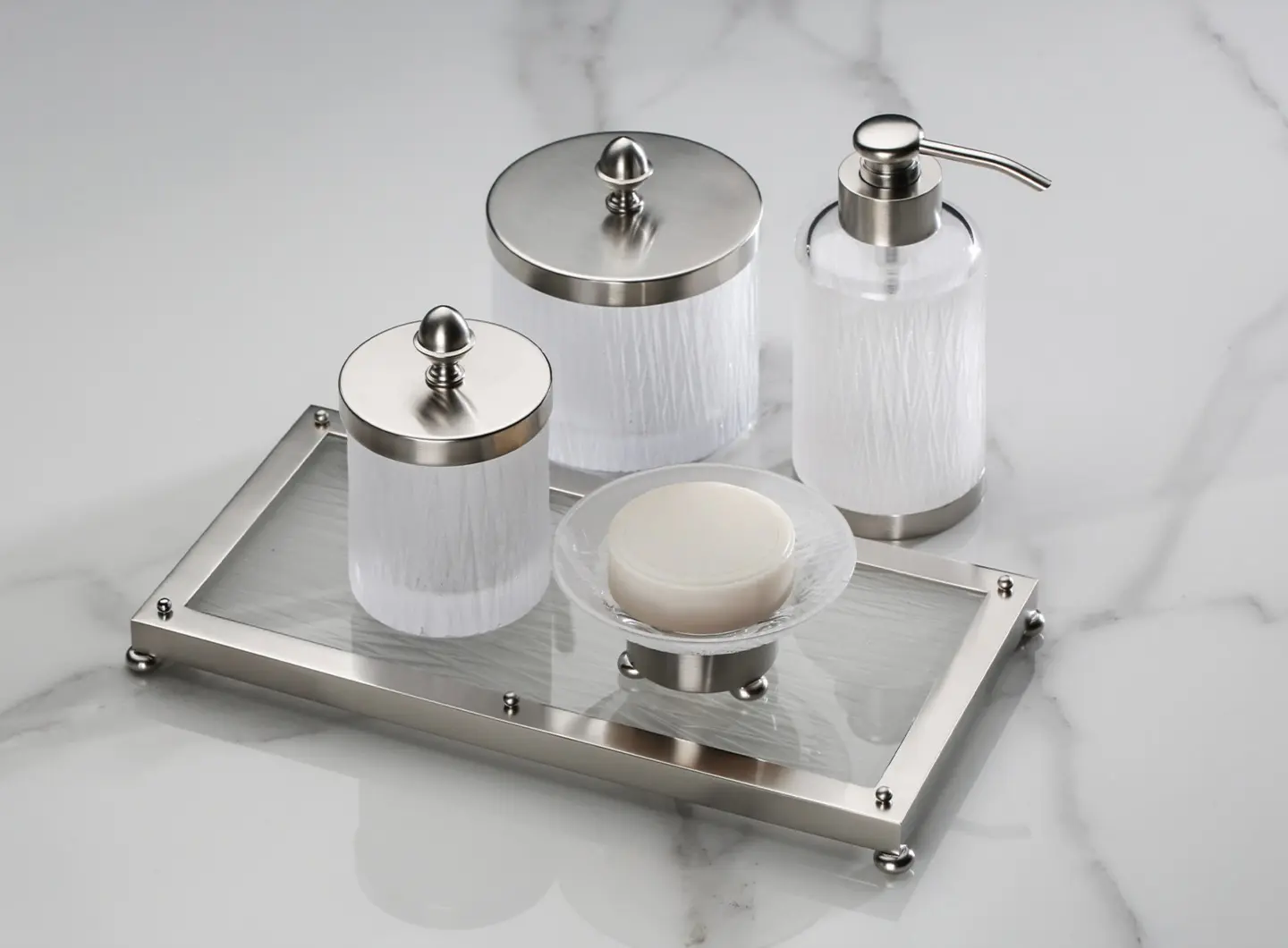 Crystal bath accessories