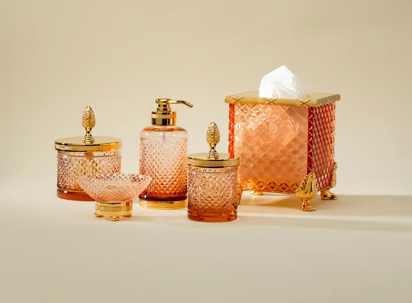 Crystal bath accessories
