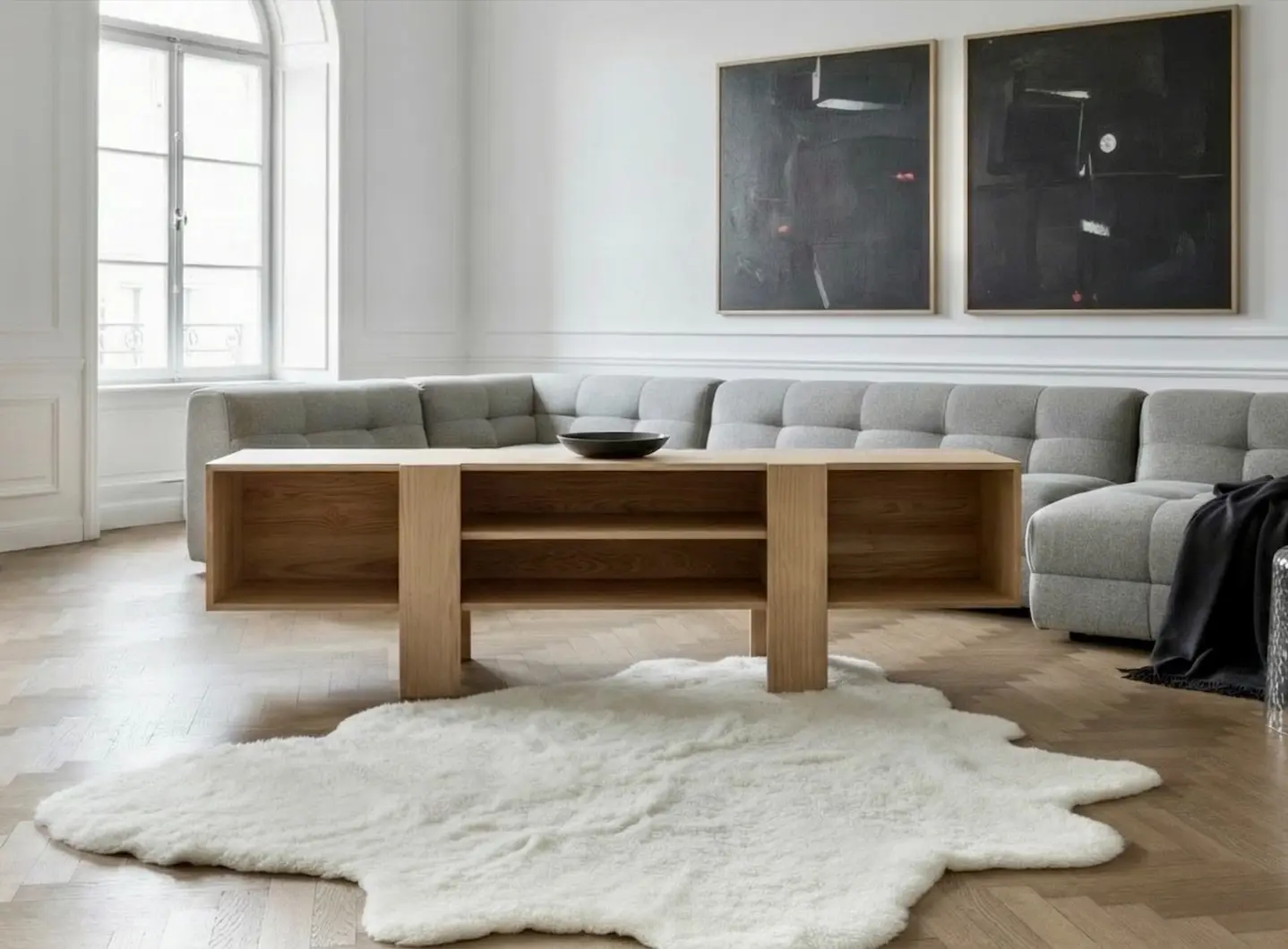 Wooden sideboard in ash
