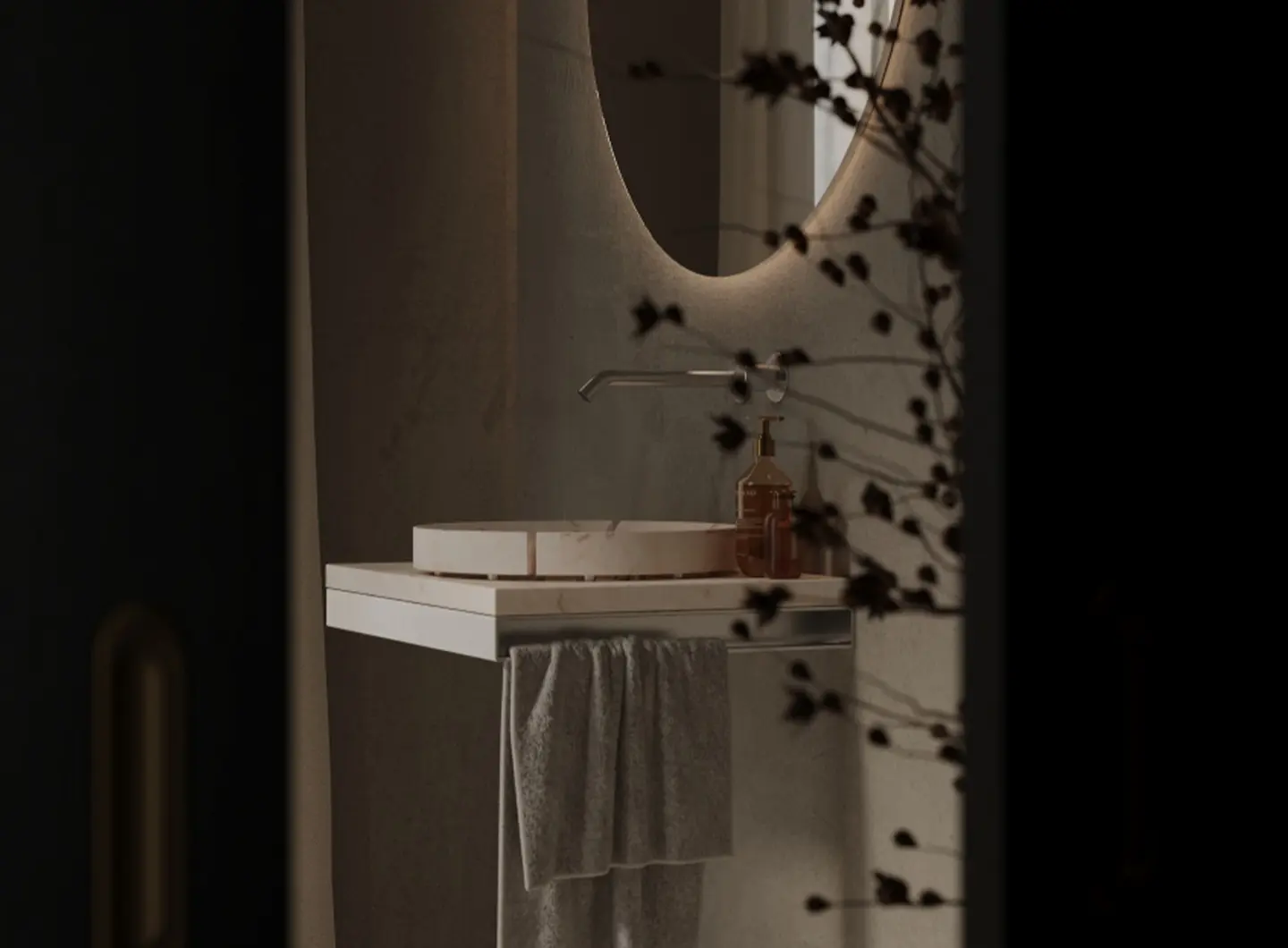 Wall-Mounted Estremoz Marble Sink