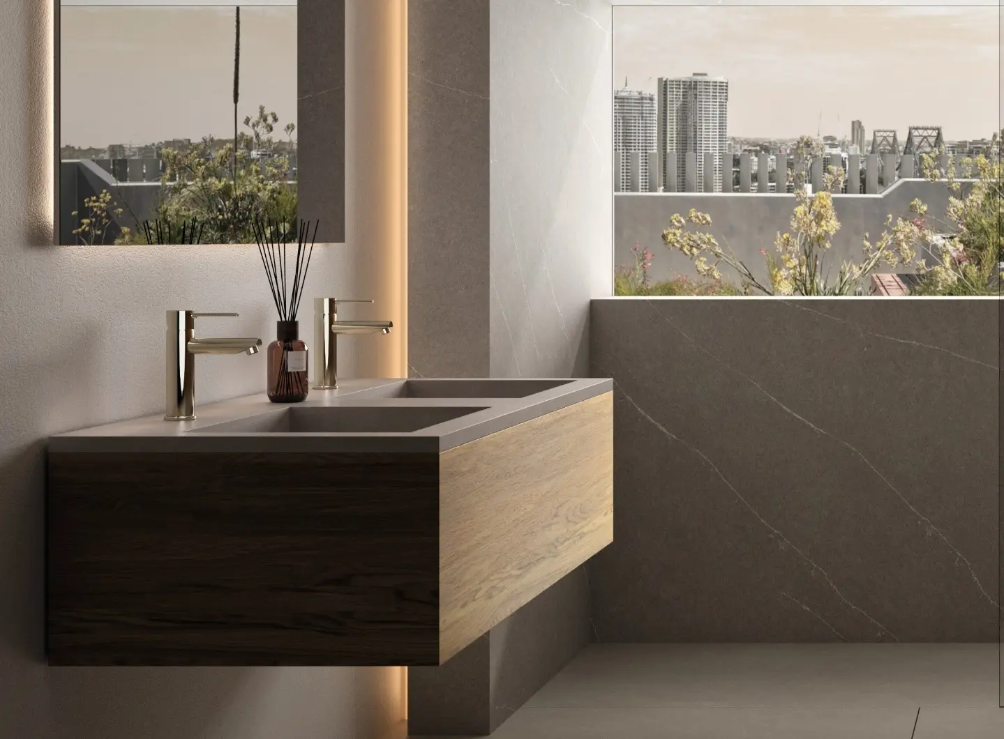 Single-lever basin mixer from the Mamma Mia collection by ramonsoler in an Inox finish.