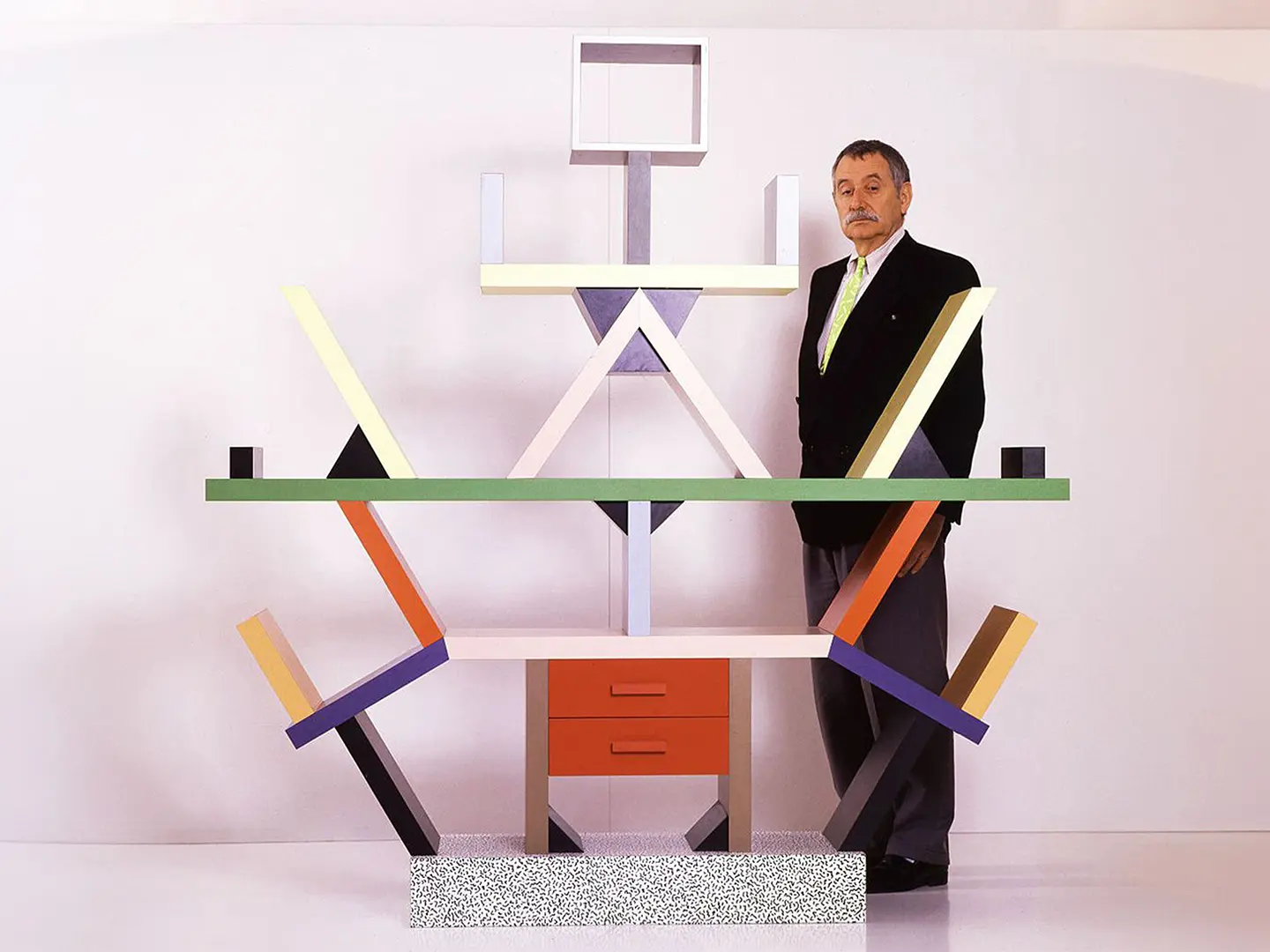 Carlton bookcase, Memphis, designed by Ettore Sottsass