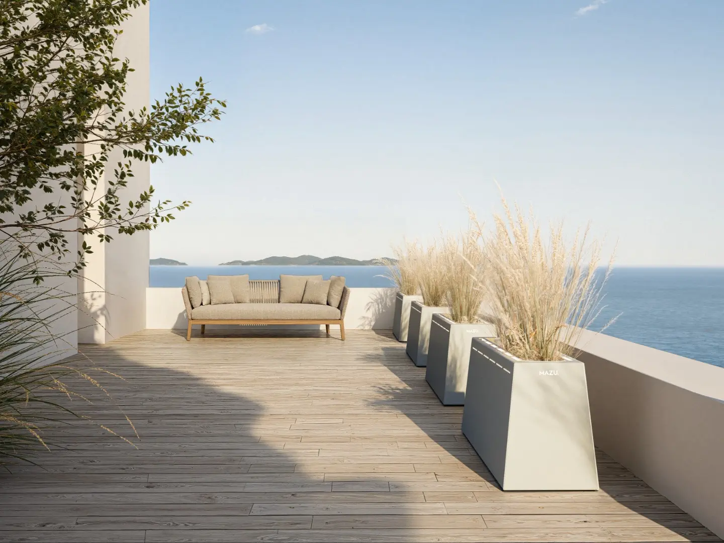 Architectural Planters with integrated LED lighting