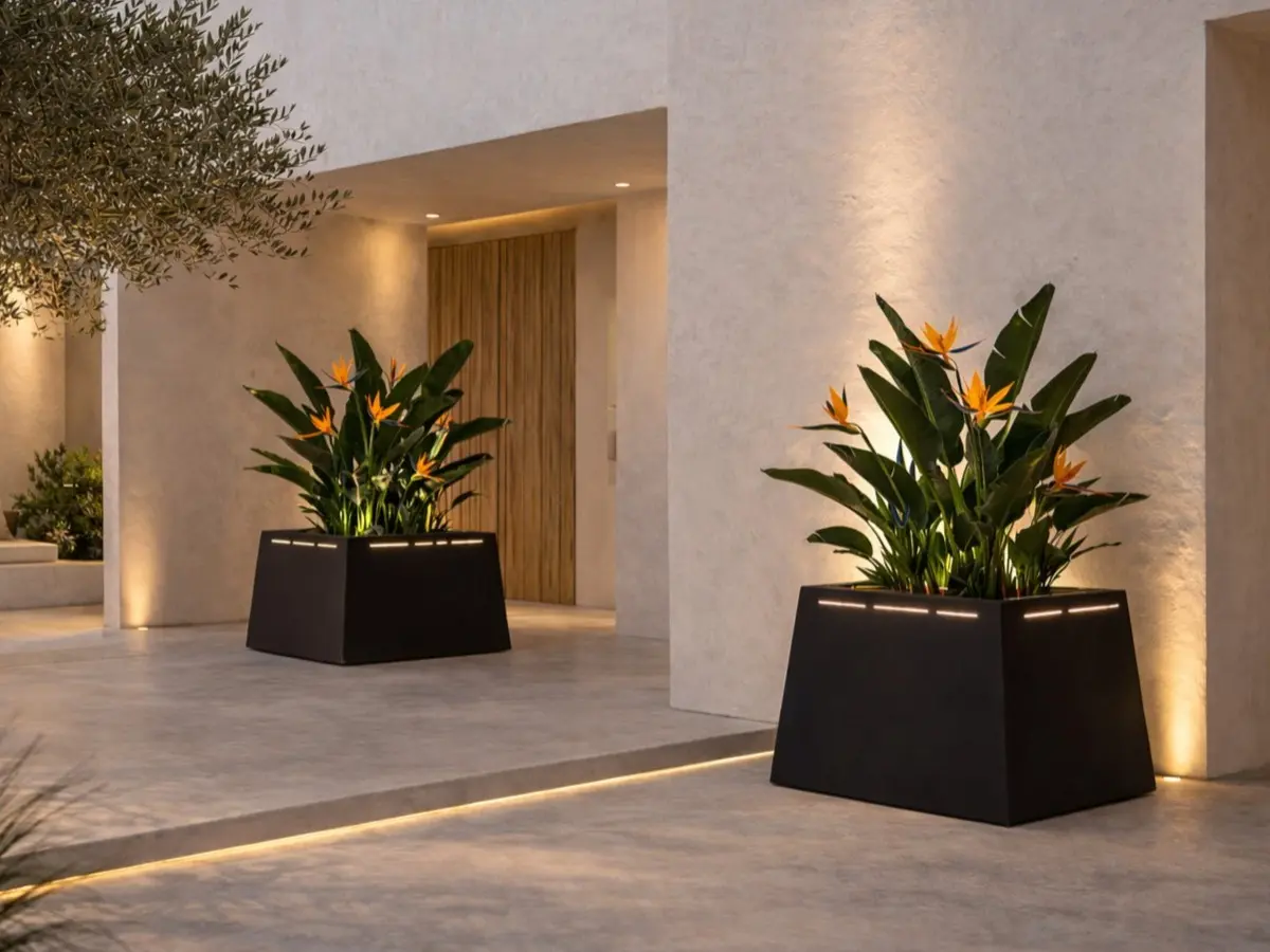 ​​ Architectural Planters with integrated LED lighting