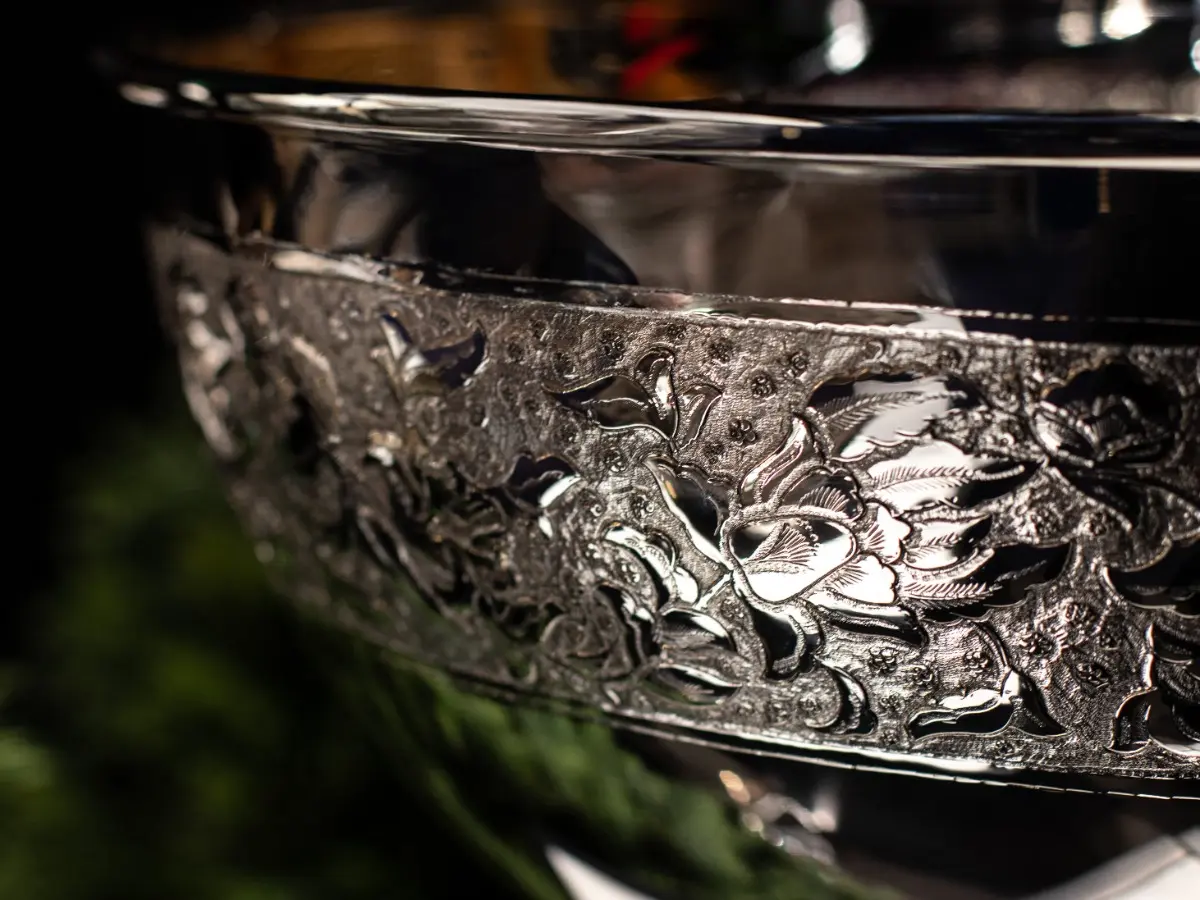 Primo piano del motivo floreale 