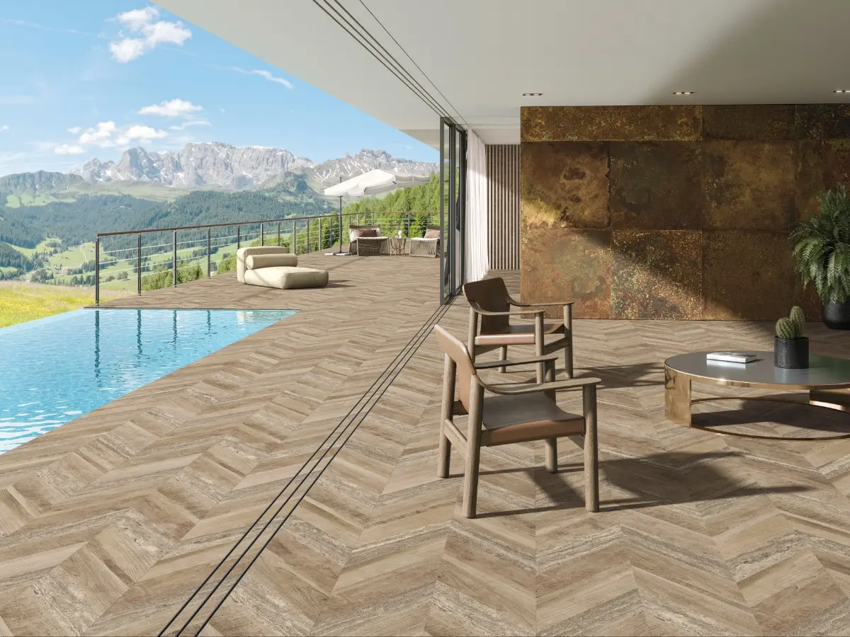 Chevron Oak Stamp Outdoor 2cm