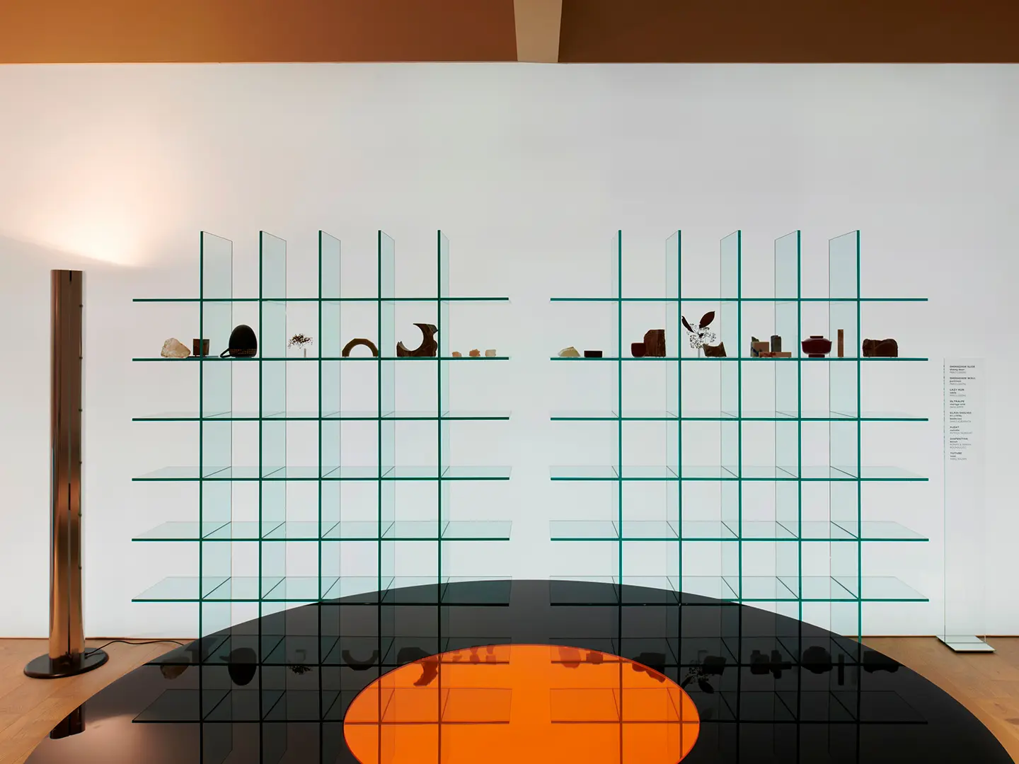 Glass Shelves #1 bookcase, designed by Shiro Kuramata, Glas Italia 