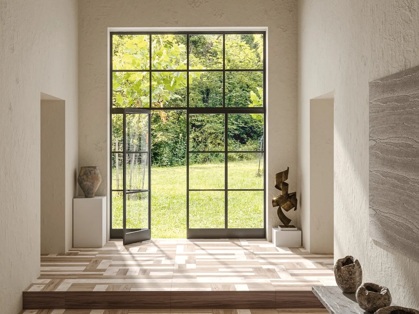 ibiza wood 50x100 in a house entrance