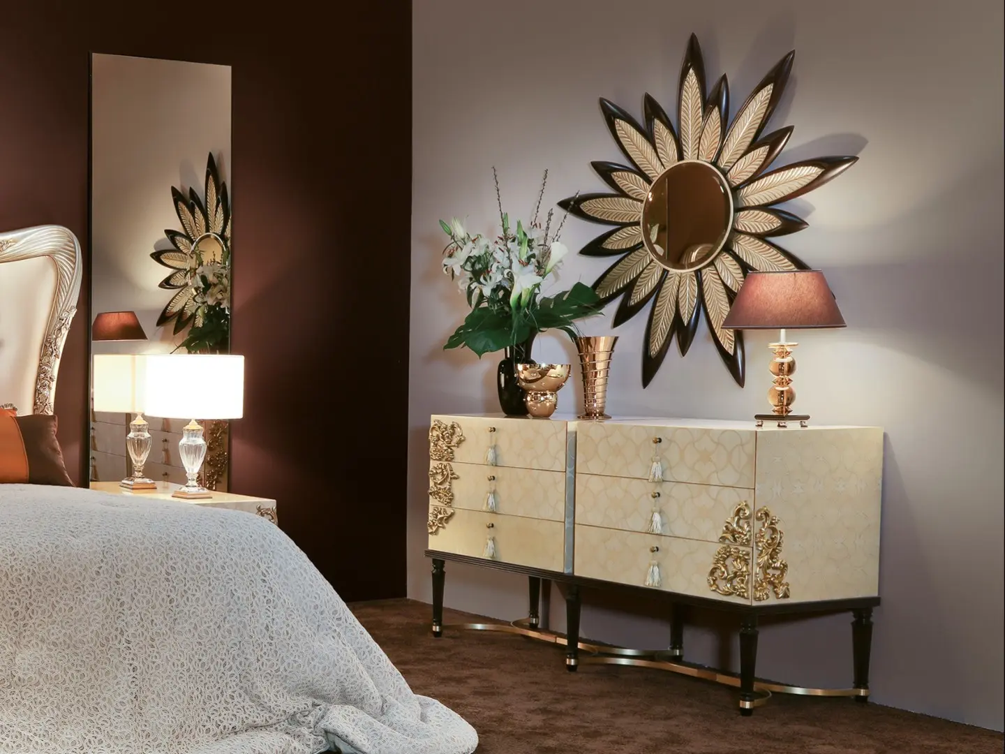 Luxury Mirror with wooden frame