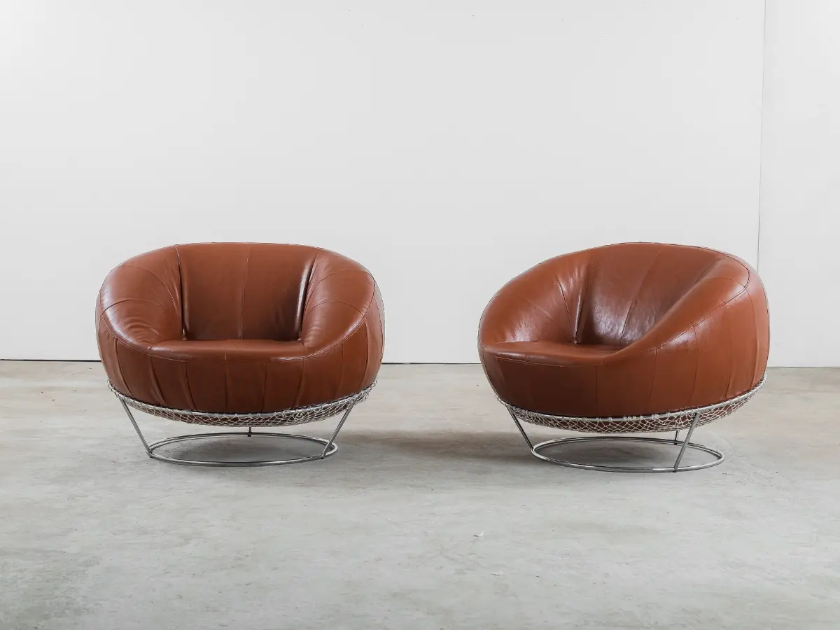 Pair of MP-87 armchairs by Percival Lafer, 1970s