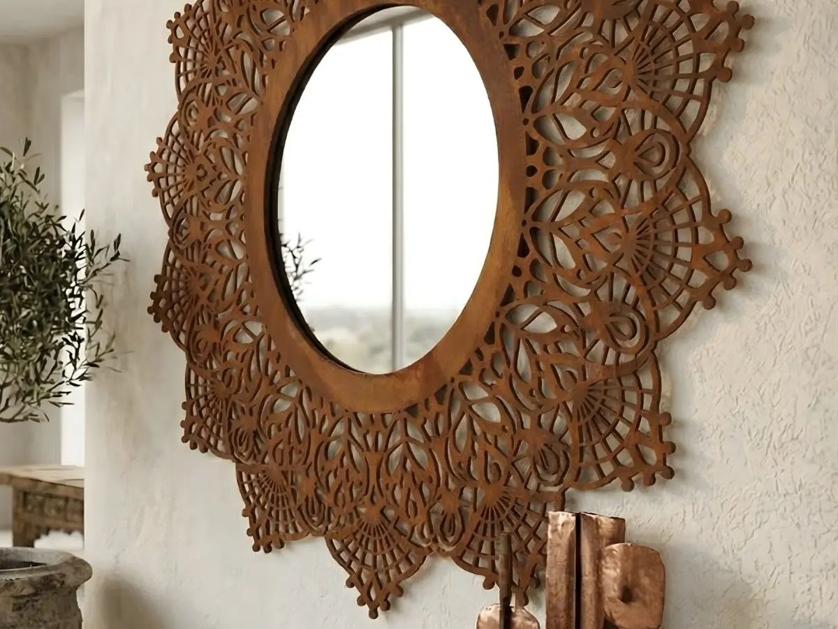 Elementi di arredo realizzati in acciaio corten