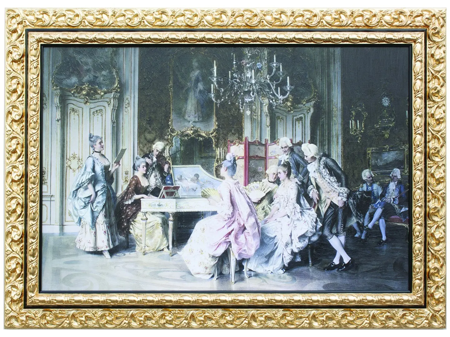 cornice artigianale in legno massello, lavorata a mano con grande cura. La superficie è dorata a foglia, luminosa ed elegante, con bordi neri a contrasto che ne evidenziano la forma. Un pezzo unico, solido e raffinato, pensato per valorizzare opere d'arte,  specchi o fotografie con uno stile senza tempo.