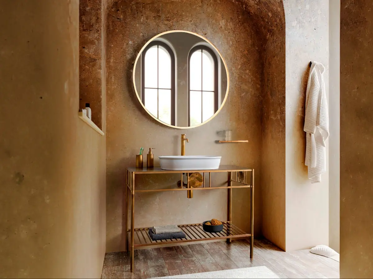 mobile in ottone satinato