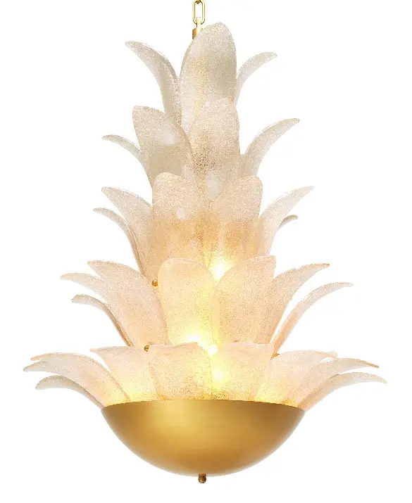 Chandelier Melrose - Antique brass finish | Light smoke glass