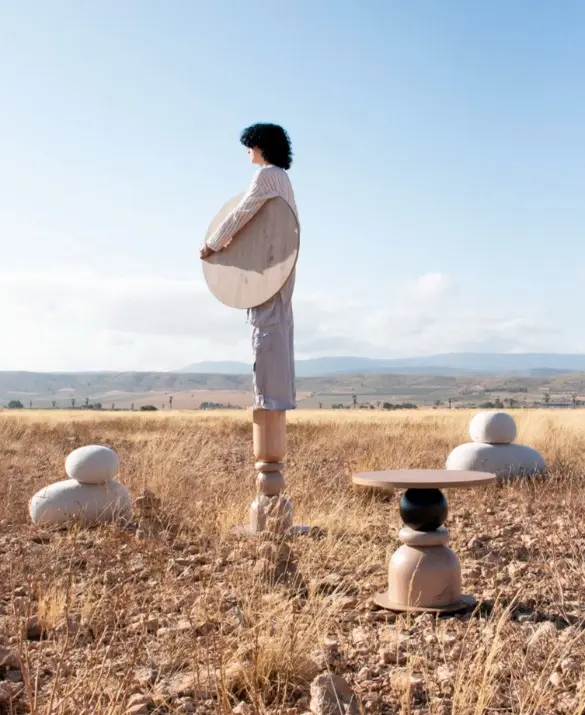 The black sheep brings balance to the flock and this is what we try to express through Balance table. A combination of geometrical wooden shapes perfectly turned. Design and harmony in your interior design.