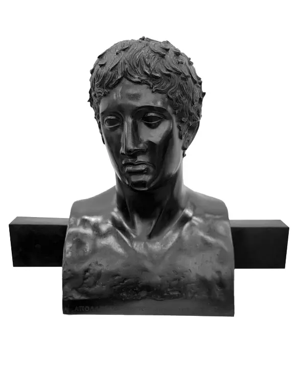 Bronze bust of the Doryphoros