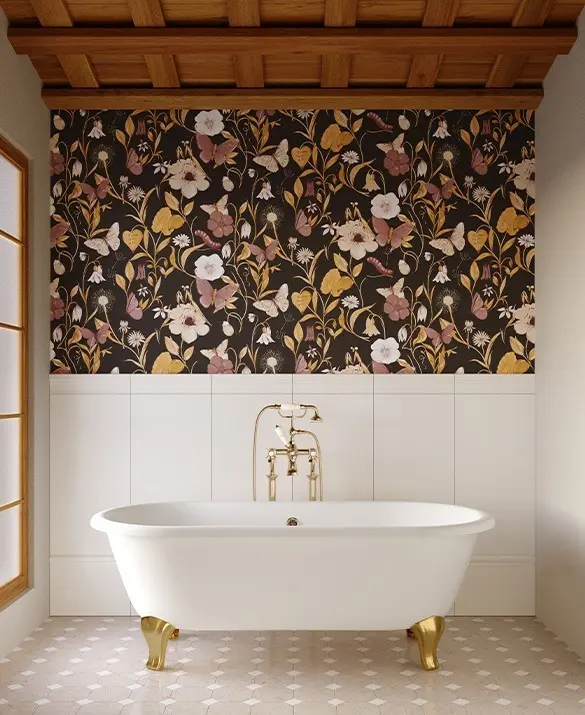 Flò Dark wallpaper - Draycott bathtub