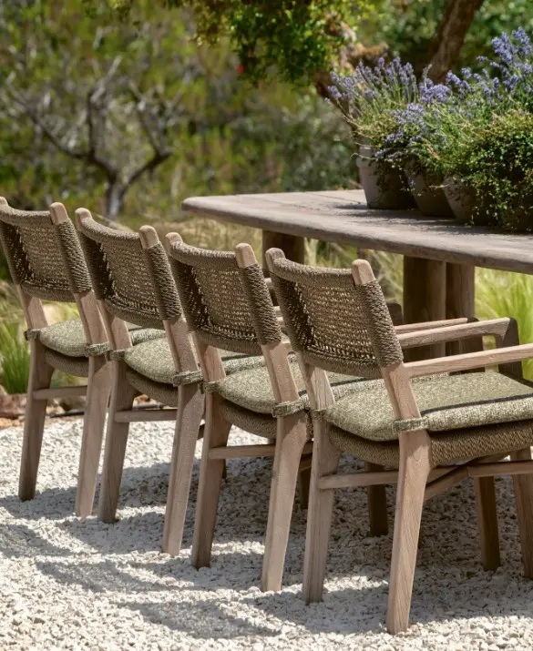 Gommaire Armchair Fiona, Table Maximus and Hanging Lamp Bamboo