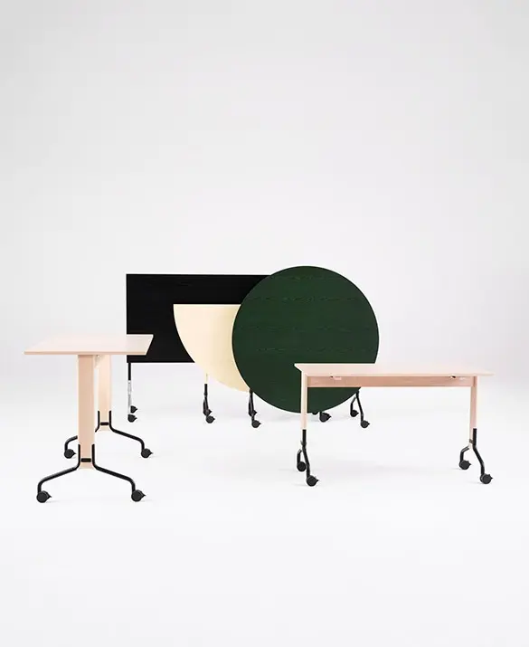 Rollo folding table in oak, ash, birch