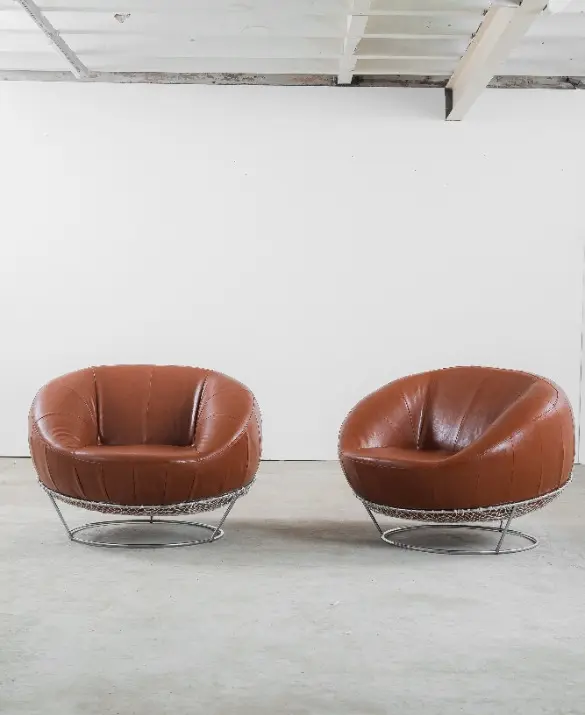 Pair of MP-87 armchairs by Percival Lafer, 1970s