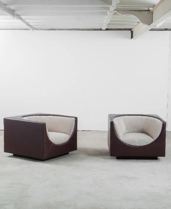 Pair of Cubo armchairs by Jorge Zalszupin, 1960s