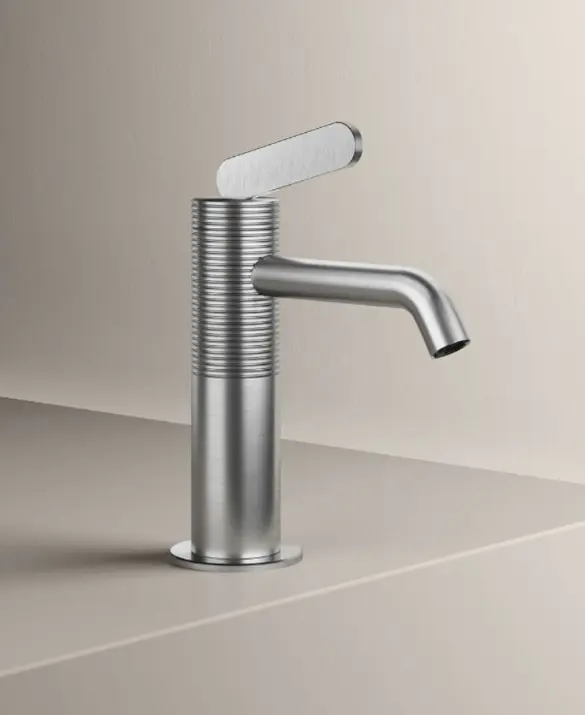 Monocomando lavabo Samon | acciaio inox spazzolato