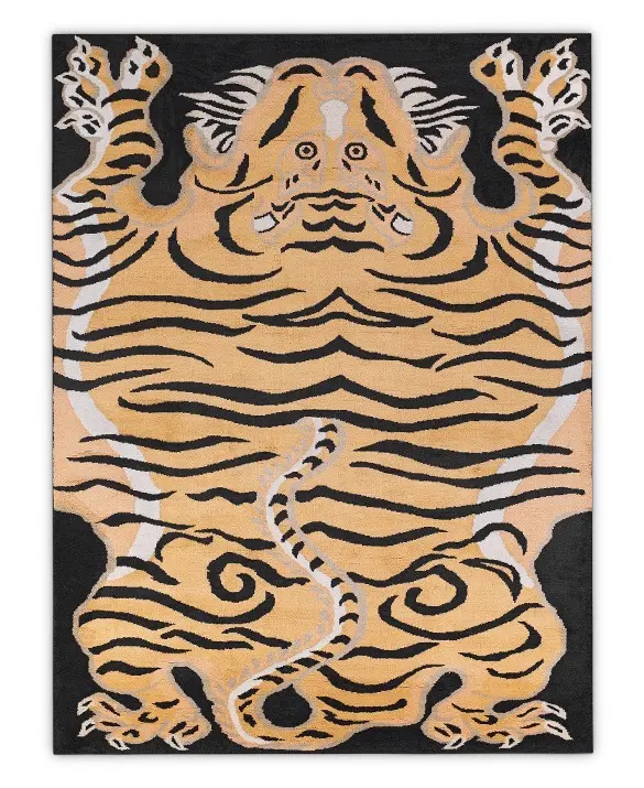 Rug Zandria - Orange | hand knotted | 80% wool | 20% Cotton