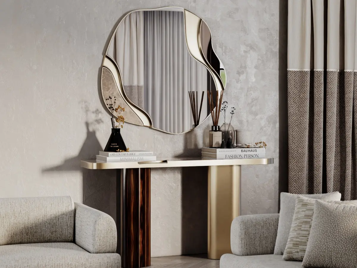 Rowan Mirror Dark Emperador Marble