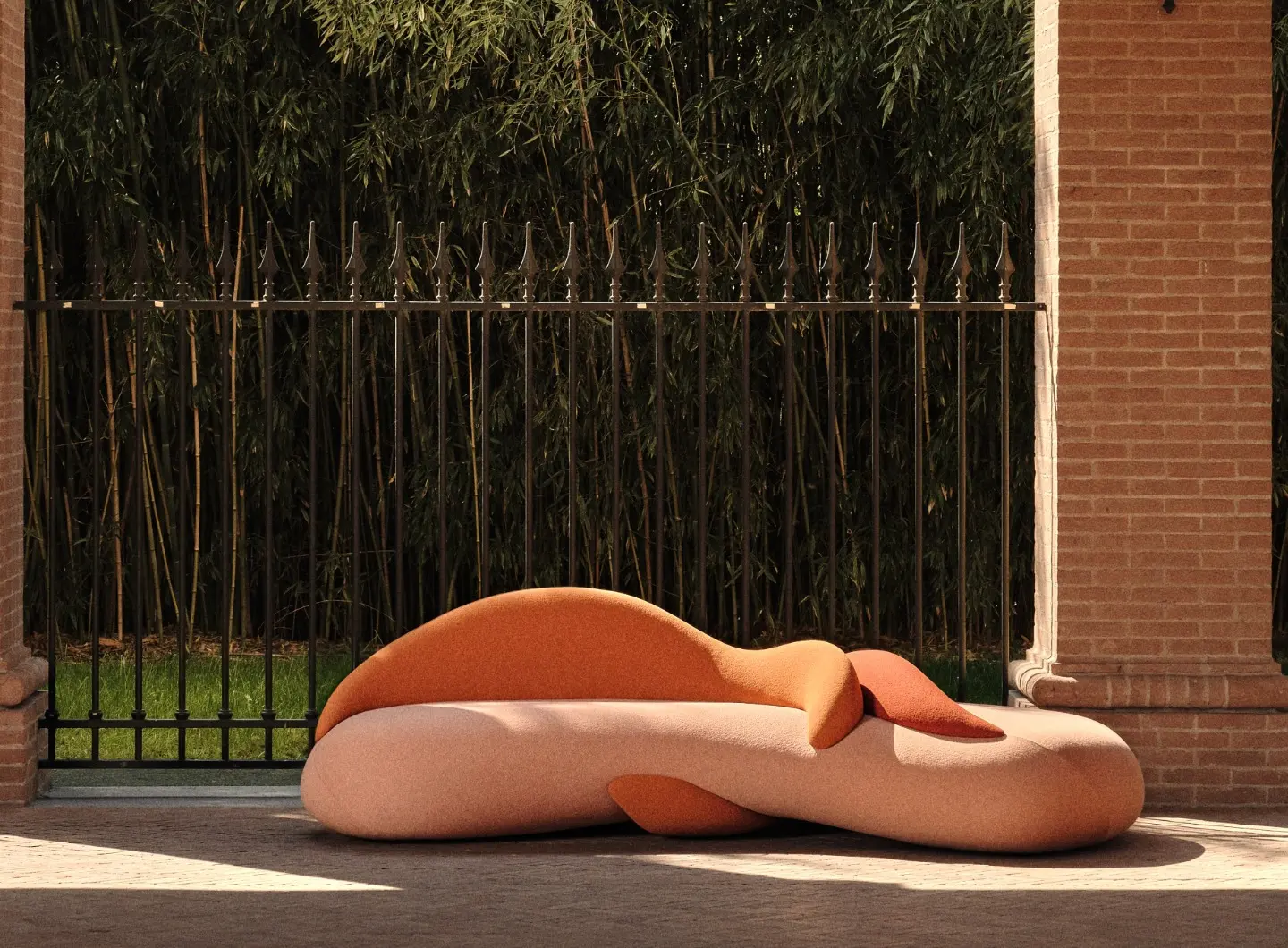 Double-sided Loop sofa in outdoor fabric