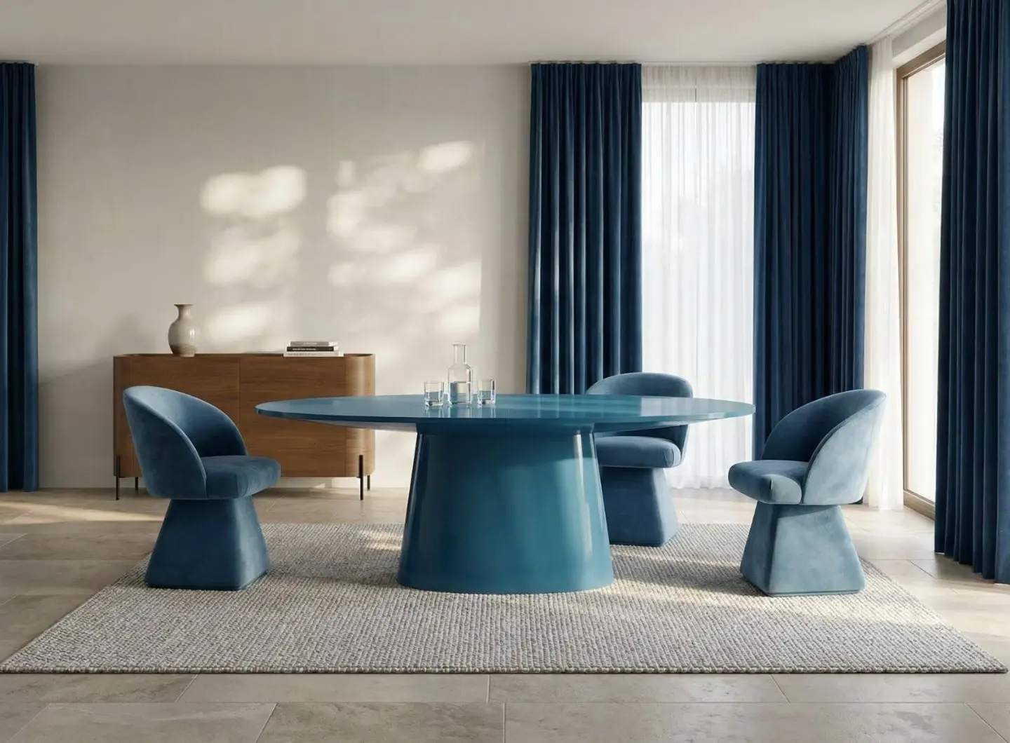 Paragon Dining Table, Vuelta UPH Dining Chair by Christopher 