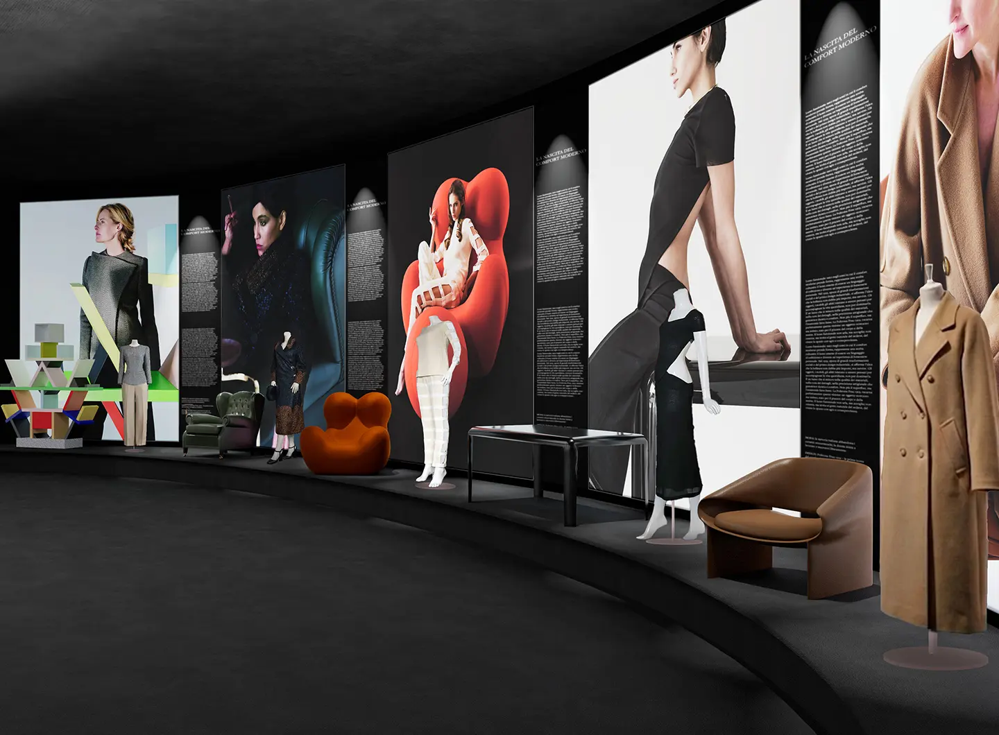 Abito  Salone del Mobile.Milano 2026  Set Up Mostra  Render  ©Palomba Serafini e Associati