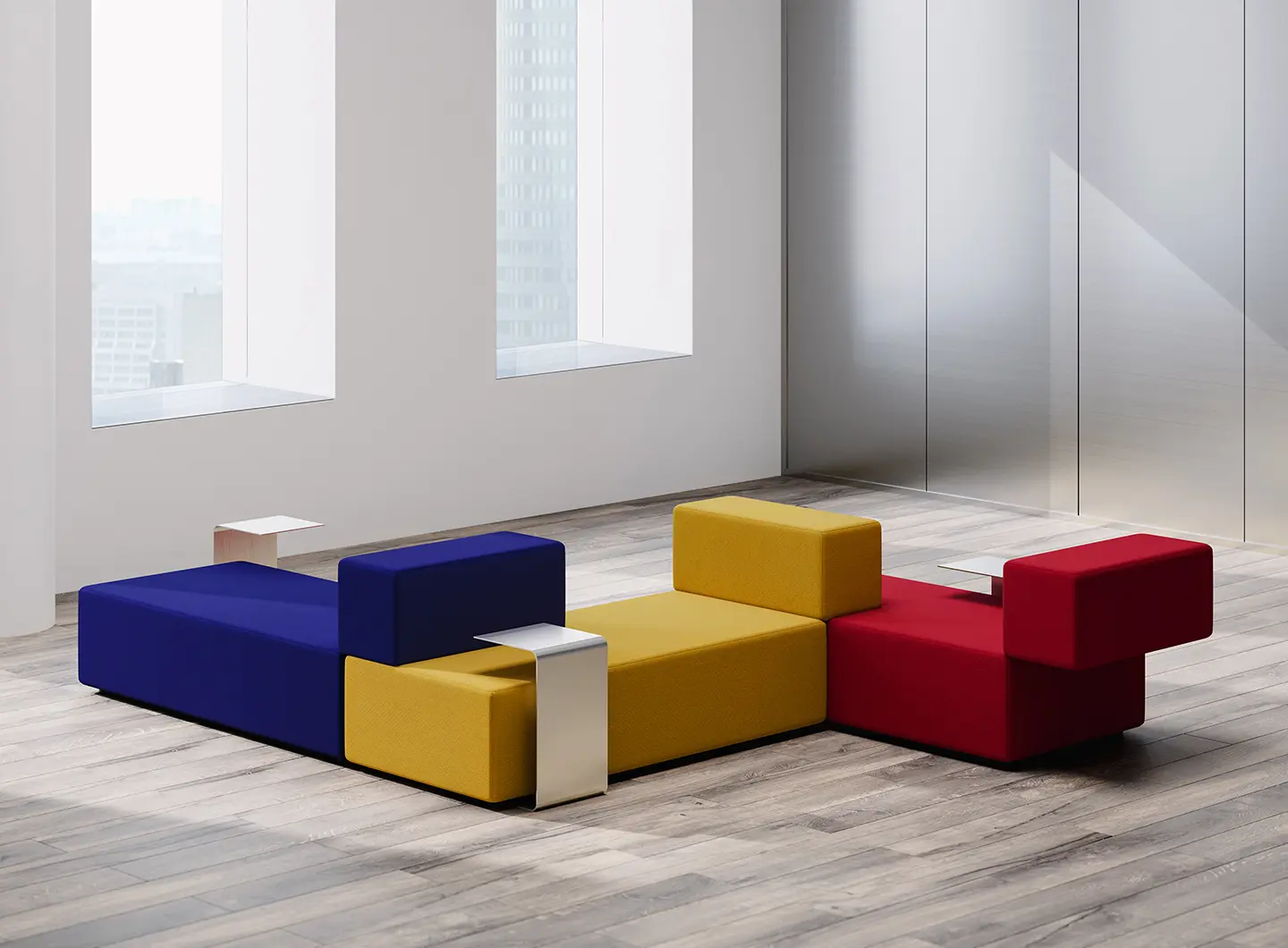 BITMAP, design Todd Bracher. Modular sofa system with configurable volumes.