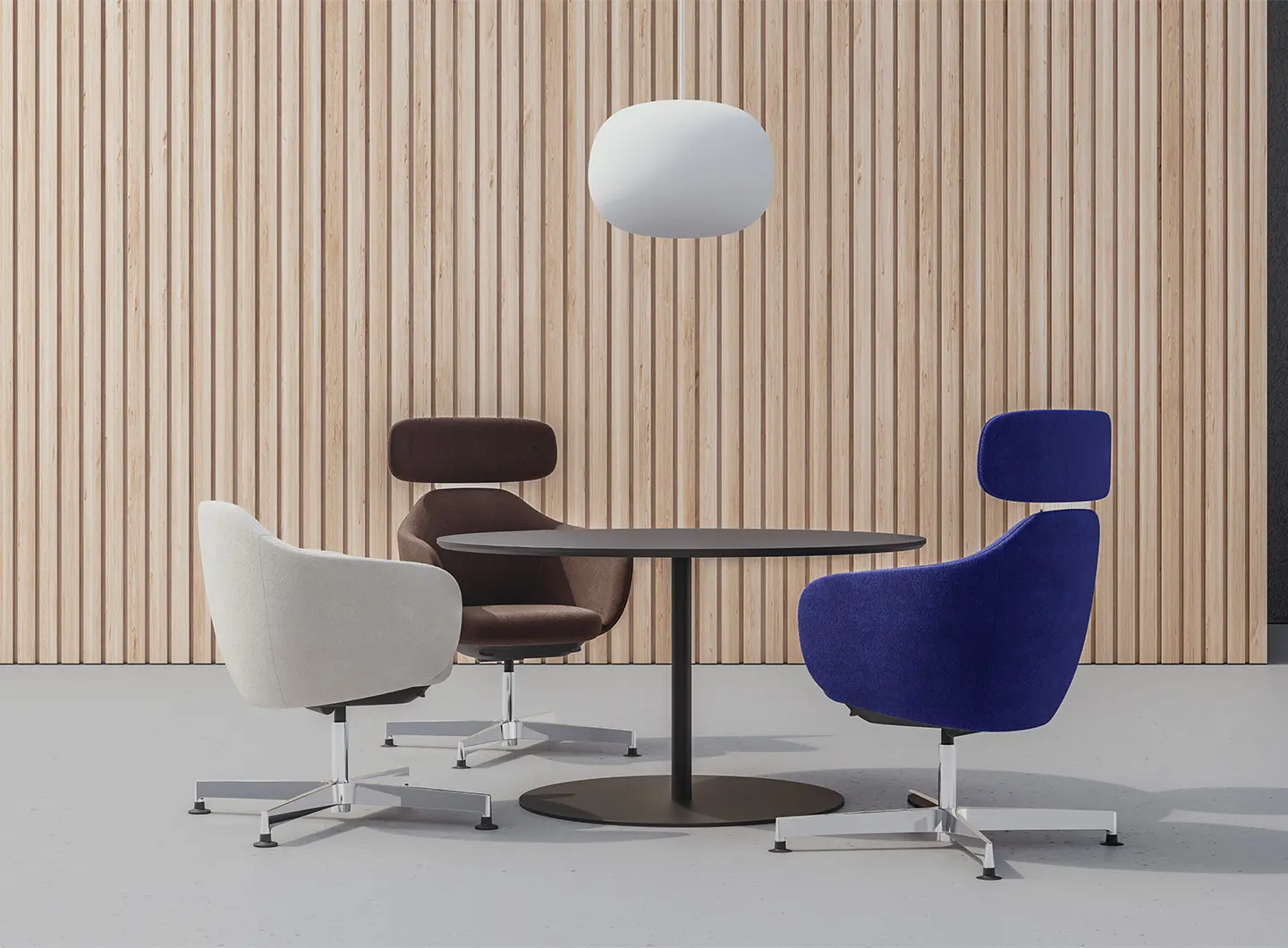 BIWA, design Kohei Wada / NII Design Team. Work and lounge chair with synchro-tilt mechanism.