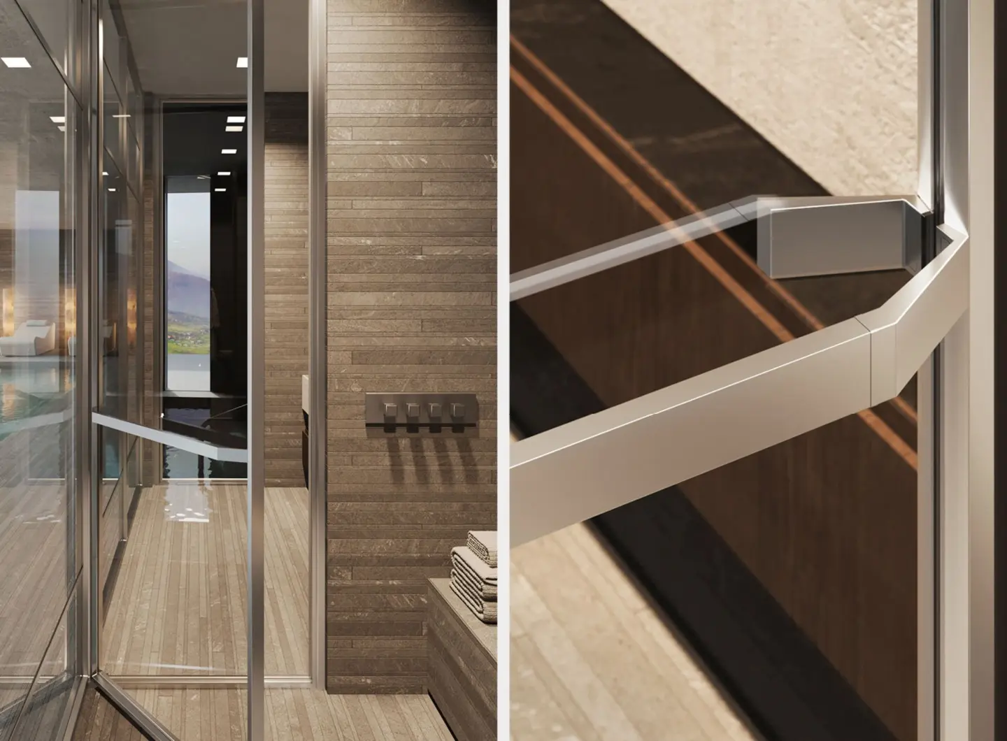 DOMINO - Bathroom wall that becomes a design project - Vismaravetro