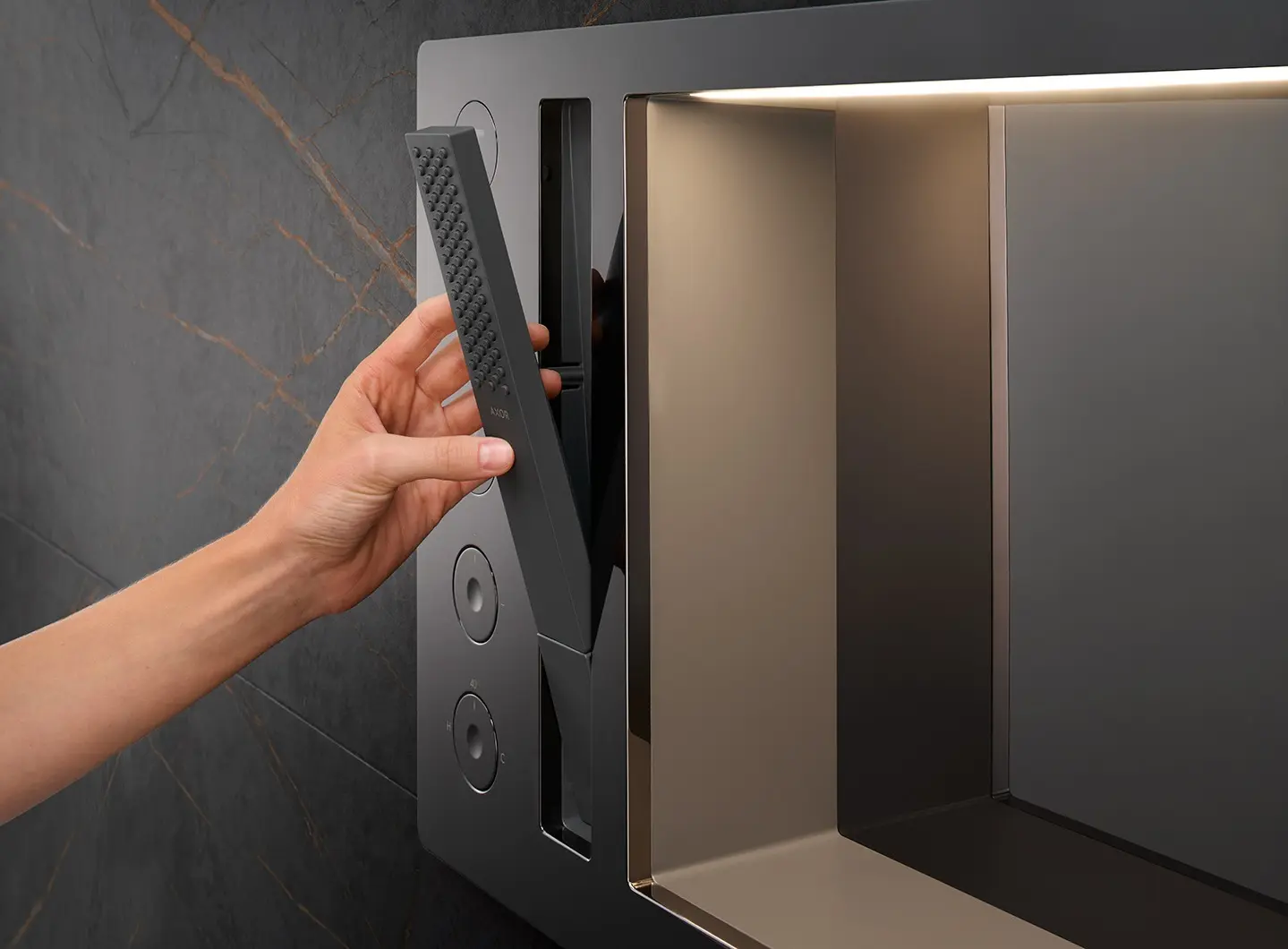 AXOR Incava with a hand