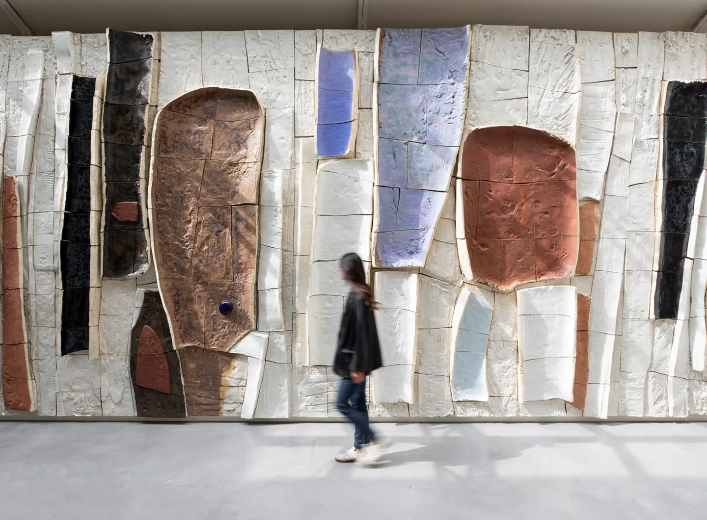 Terrain - ceramic wall installation designed by Hannes Peer