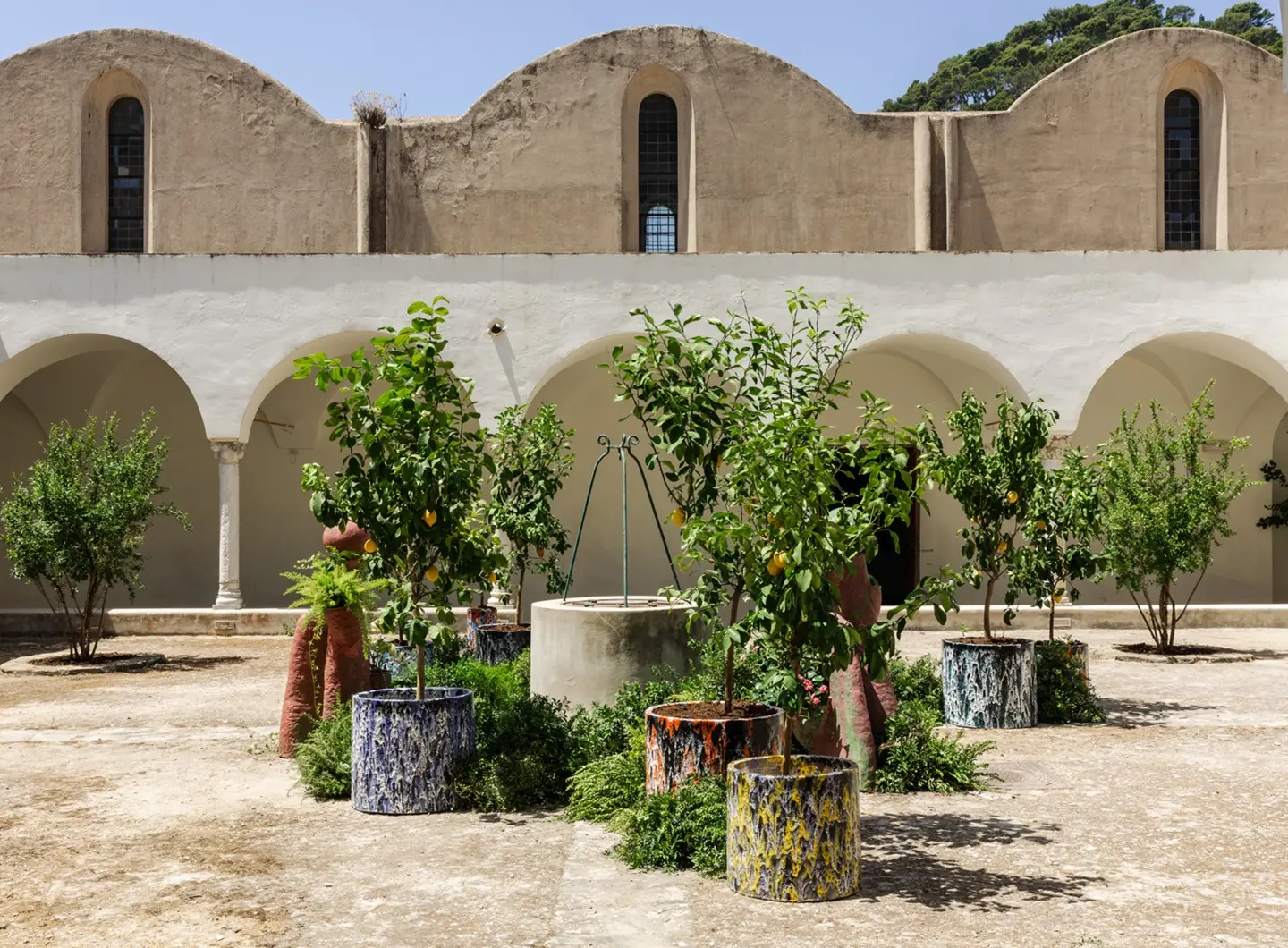 Installation view, Ceramic Planter Vases and Sculptures, Nomad Capri