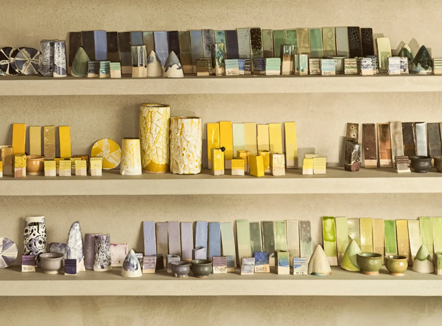 Ceramic glaze samples