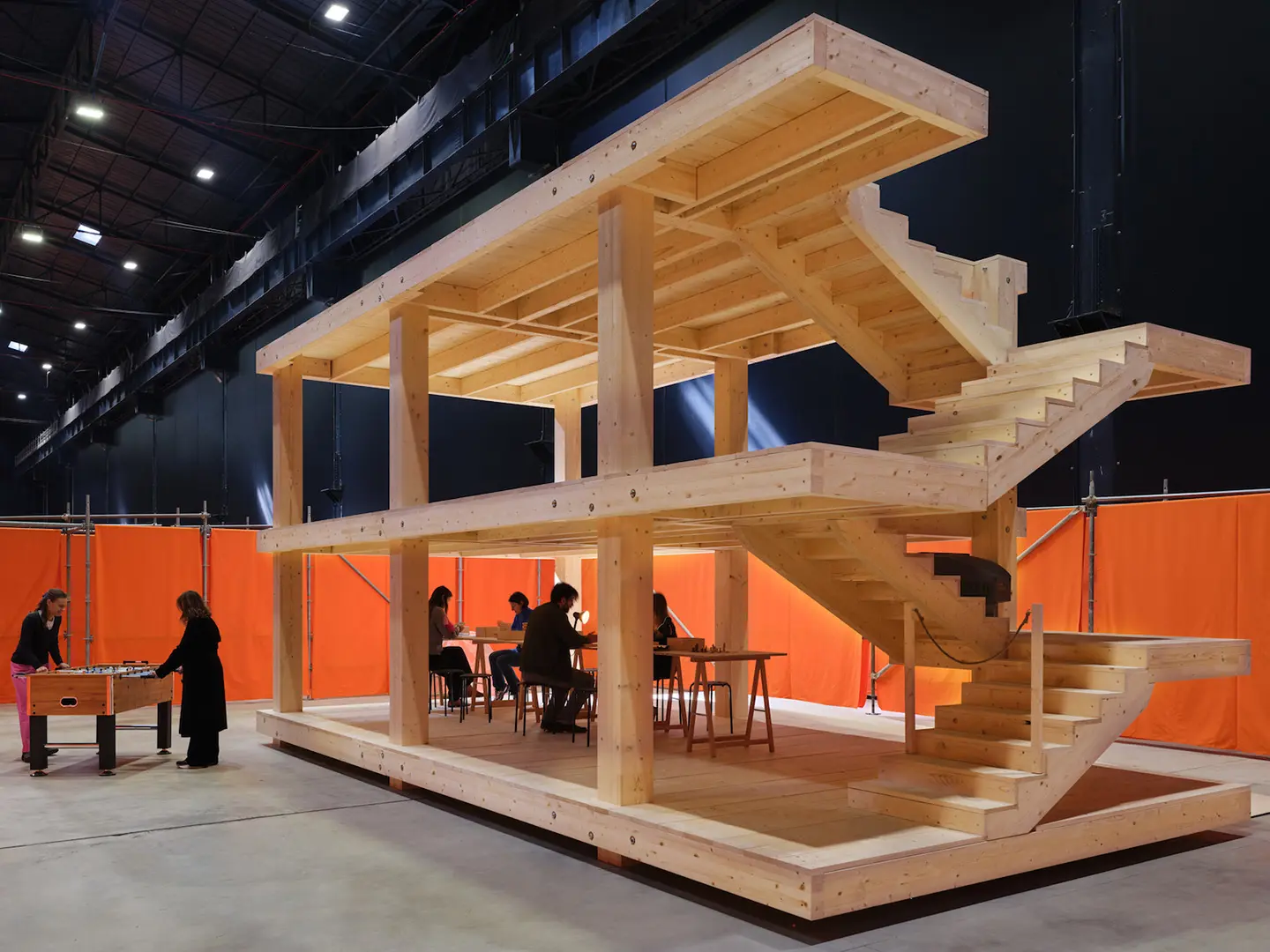 Rirkrit Tiravanija, “The House That Jack Built”. Exhibition view, Pirelli HangarBicocca, Milan, 2026. Courtesy of the artist and Pirelli HangarBicocca, Photo by Agostino Osio