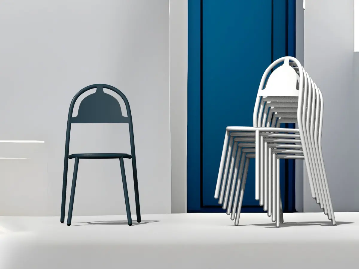 ARC- sedia in ferro impilabile