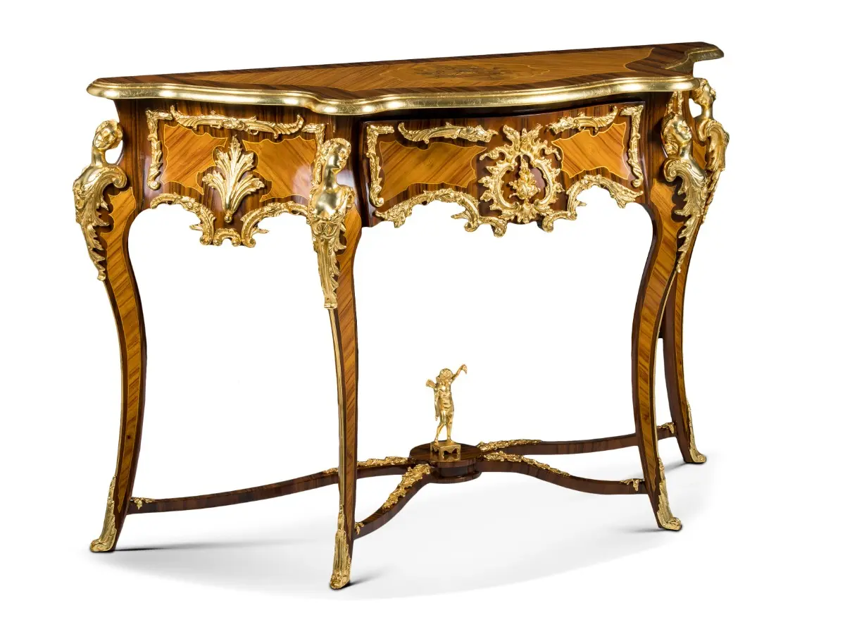 FRENCH LOUIS XV–STYLE CONSOLE, REPRODUCTION OF AN ORIGINAL FROM THE 18TH CENTURY