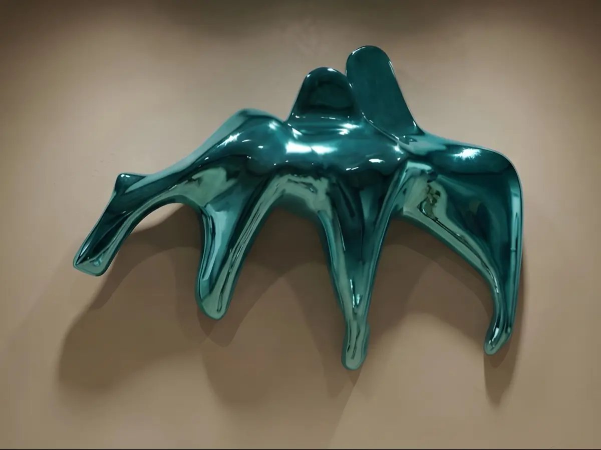 Tawashuj Mirror - by ZAZA Maizon - Stainless steel mirror wall hung, inspired by the camel and it's habitat, from the Saudi culture