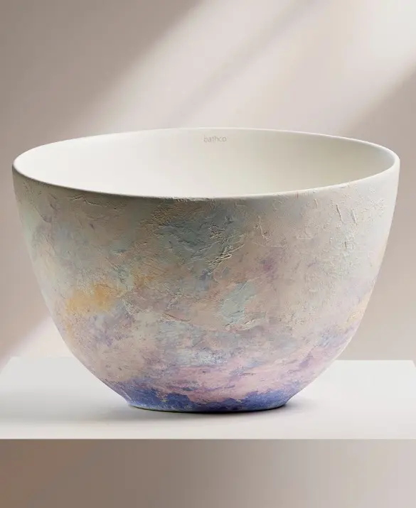 handmade painted washbasin