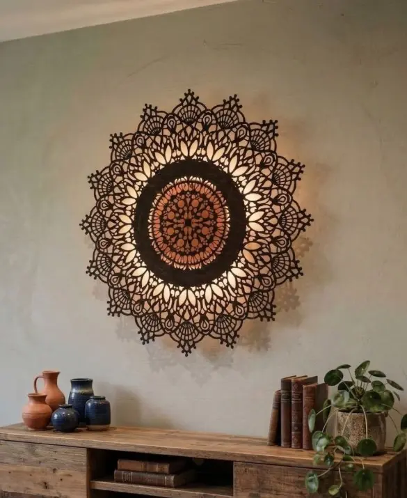 Lampada da parete in acciaio corten - Donna Costanza