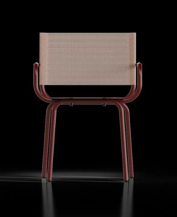 SPI- sedia impilabile con braccioli in alluminio