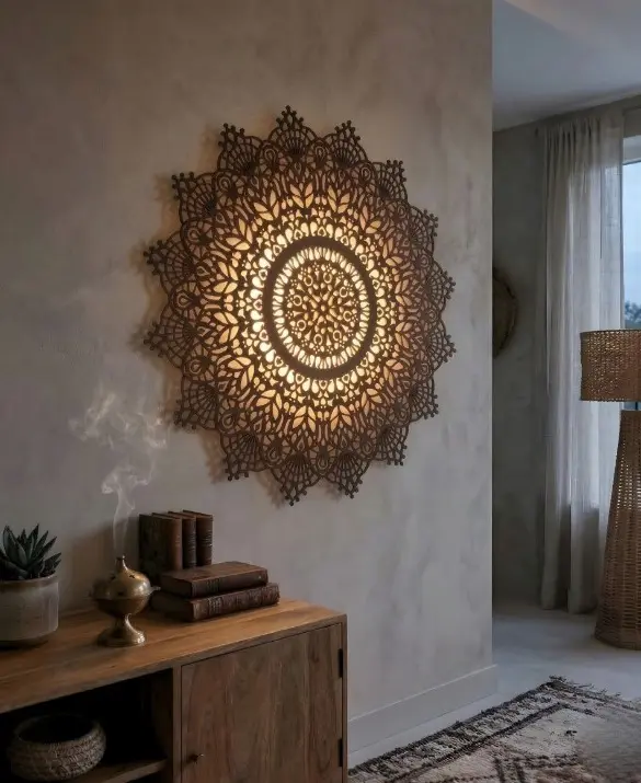 Lampada da parete in acciaio corten - Donna Costanza